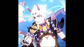 Paimon Itto singing cutscene  genshinimpact itto paimon [upl. by Almira]