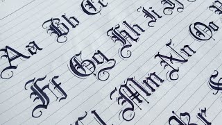 How to Gothic Calligraphy Capital and Small Letters From A to Z  Blackletters Calligraphy [upl. by Toiboid472]