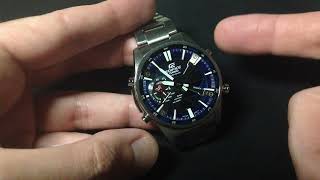 Casio Edifice ECBS100D View Backlight and Lume [upl. by Clayborn]