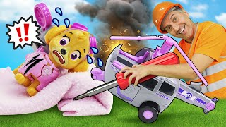 Meister Tok Tok Spielzeug Video mit der Paw Patrol Skye fliegt in einen Sturm [upl. by Dirgis377]