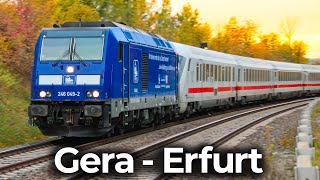 Diesel InterCity 2150  Führerstandsmitfahrt Gera  Erfurt  BR 246  Mitte Deutschland Verbindung [upl. by Staford]