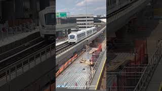 AirTrain John F Kennedy International Airport JFK New York seen entering Terminal 4 [upl. by Adolph]