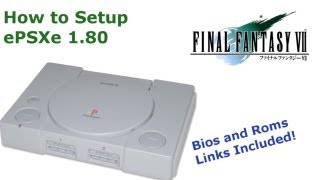 How to Setup ePSXe 180 Bios and ROMs Link Included [upl. by Dlorag991]