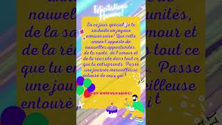 Message danniversaire pour homme 1 [upl. by Nogras376]