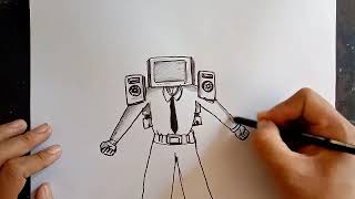 How to Draw TV Man step by step skibiditoilet skibidi DaFuqBoom [upl. by Nhtanhoj909]