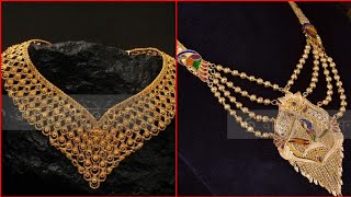 Latest Gold Necklace Designs by Waman Hari Pethe Jewellers  bridal jewellery  choker necklace [upl. by Llehsyar881]