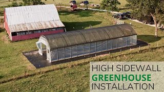 How to build a Growers Solution High Sidewall Greenhouse Kit  Living Traditions Homestead Install [upl. by Gunnar]