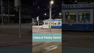 VBZ Cobra amp Flexity Tram bei Zürich Schweiz 2023  shorts [upl. by Timothee]