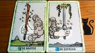 Combinaciones tarot con EL UNO DE BASTOS  ARCANOS MENORES DE ESPADAS Por TARA [upl. by Murray60]