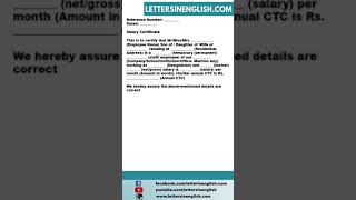 Salary Certificate Letter [upl. by Esmaria]