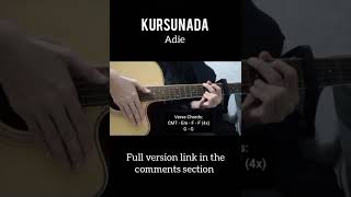 Kursunada  Adie Guitar Tutorial shorts [upl. by Theona]