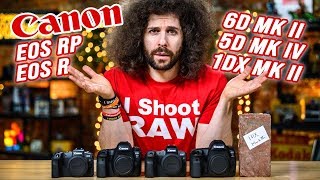 Which CANON Camera Should You Buy 1DX Mark II 5D Mark IV EOS R 6D Mark II EOS RP [upl. by Arorua]