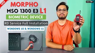 Morpho MSO 1300 E3 RD L1 Fingerprint device RD service Full Installation  हिंदी में [upl. by Anavi]