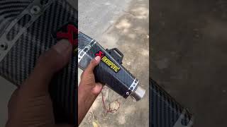 Royal Piston Akrapovic Exhaust Universal Fit Silencer trending automobile rider motovlog [upl. by Eecyak]