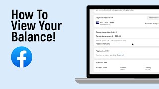 How to View Your Balance On Facebook Meta Ad Mana easy [upl. by Rudolf]