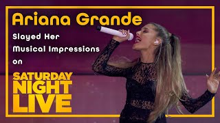 Ariana Grande Slayed Her Musical Impressions on SNL [upl. by Shornick818]