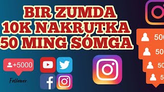 instagramga bir zumda follow kopaytirish [upl. by Nenerb]