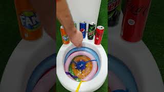 Coca Cola Zero VS Balloons Fanta Pepsi Sprite Mtn Dew and Mentos in the Toilet [upl. by Britteny510]