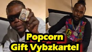 Popcorn Linkup With Vybzkartel  Popcorn Gifted Kartel a Watch No Diamond Missing [upl. by Chappelka]