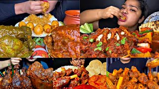 ASMR EATING SPICY CHICKEN CURRY CHICKEN BIRYANI EGGS  BEST INDIAN FOOD MUKBANG Foodie India [upl. by Nicole]