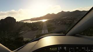 Landing in St Jean French Caribbean  TFFJ SBH  Gustaf III Airport landingvideo fs2020 [upl. by Bernardina]