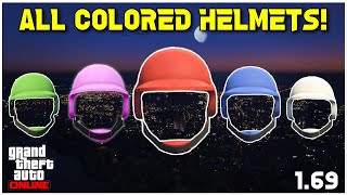 NEW HOW TO GET ALL COLORED BULLETPROOF HELMETS  AFTER PATCH 169  GTA ONLINE [upl. by Lucita]