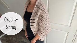 Crochet shrug  free crochet pattern [upl. by Harris257]