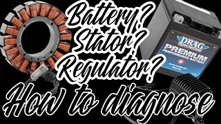 How to test the HarleyDavidson battery stator and voltage regulator [upl. by Lenwood]