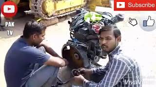 Komatsu Dozer engine crankshaft rear seal installationPractical [upl. by Ankney333]