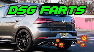 DSG Farts  LOUD Golf R DSG Shift Sounds [upl. by Ennaeerb]