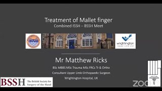 Treatment of Mallet Finger  Dr Mathew Ricks [upl. by Esyli]