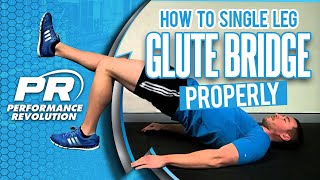 How To Single Leg Glute Bridge Properly [upl. by Othe]