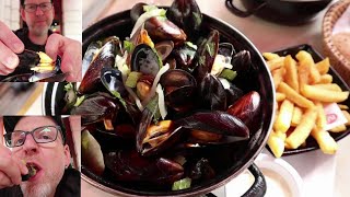 Mussels in Brussels  Seafood in Belgium  Mussels in White Wine  Jan Tom Yam [upl. by Nyberg]