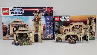 Lego Star Wars Jabbas Palace vs Boba Fetts Throne COMPARISON [upl. by Suirauqram989]