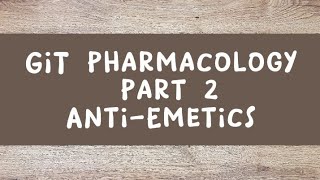 AntiEmetics Drugs Git pharma katzung lippincott pharmacology antiemetics [upl. by Lyred]