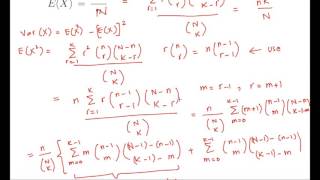 Hypergeometric Distribution Variance [upl. by Acsot715]