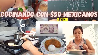 Comiendo con 50 pesos  27 USD 🤑😱🍲 [upl. by Eirolav]