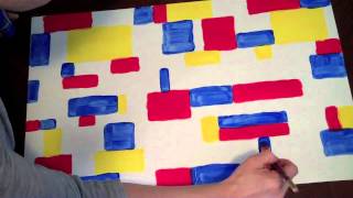 How to make your own Piet Mondrian painting [upl. by Chapa]