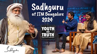 Career Competition amp Conscious Living Sadhguru  IIM Bangalore  Youth and Truth 2024 [upl. by Aicetal]