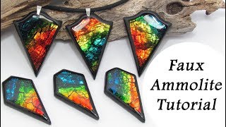 Polymer Clay Project Faux Ammolite Tutorial [upl. by Alice118]