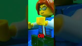 Lego Man Loses His Pin Lego Stop Motion [upl. by Cassilda]