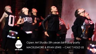 Macklemore amp Ryan Lewis – Cant Hold Us  Open Art Studio 5th years birthday party  Backstage [upl. by Uhp]