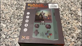 Unboxing Review and Demo of the X6 Handheld Game Console [upl. by Aimas]