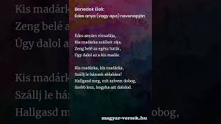 Benedek Elek Édes anya vagy apa nevenapján Vers [upl. by Nnyladnarb]