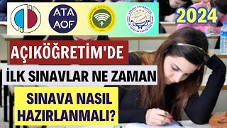 Açıköğretimde İlk Sınavlar Ne Zaman Sınava Nasıl Hazırlanmalı Sınav Giriş Belgesi [upl. by Eiddam240]