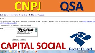 Como consultar CNPJ QSA e capital social de uma empresa TUTORIAL [upl. by Azeret]