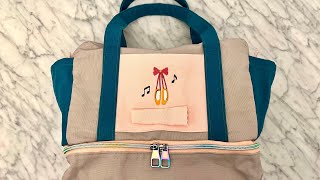 Ballet Bag Travel Duffle Bag with Side Pockets amp Bottom Compartment  Sewing Tutorial  Part 1 of 2 [upl. by Rogers]