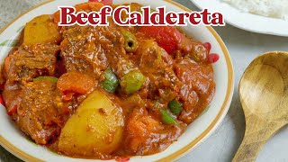 Beef Caldereta  Kalderetang Baka [upl. by Dnomyar]