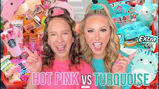 PINK 🎀💓 VS TURQUOISE 👗🧼 TARGET SHOPPING CHALLENGE [upl. by Sinnaiy]