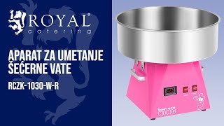 Aparat za umetanje šećerne vate Royal Catering RCZK1030WR  Prezentacija proizvoda 10010595 [upl. by Spieler]